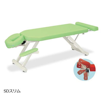 高田ベッド製作所 SDスリム 幅60×長さ170~200×高さ60cm ライムグリーン TB-1053 1個 61-6446-34（直送品）
