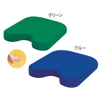 高田ベッド製作所 薄型ジェルバスト 幅43×奥行52×高さ3~7cm ブルー TB-1354 1個 62-5032-58（直送品）