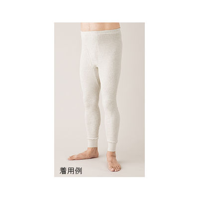 ハヤシ・ニット リブ調キルト 紳士ズボン下 1枚入 M ライトグレー 3326 1枚 62-2991-91（直送品）