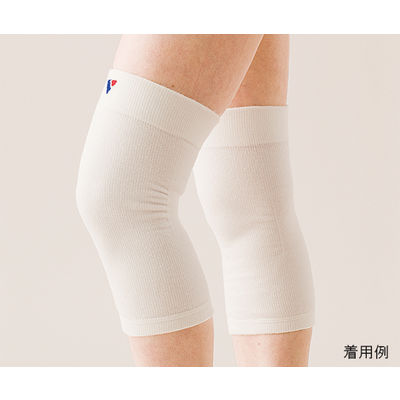 ハヤシ・ニット ひざ用パイル編み保温サポーター 1組入 L ホワイト 3510 1組 62-2991-72（直送品）