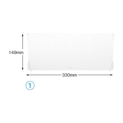 サカセ化学工業 仕切板 バスケット34ー17タイプ(深さ17cm)用 W330×H149mm 耐熱・制電タイプ BDD17-41 1枚（直送品）