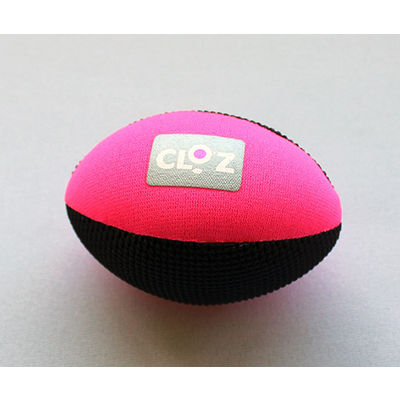 ヘルメット潜水 クロッツ やわらか健康ボール ラグビー型 ブラック×ピンク 10個入 HC-036 1ケース(10個) 61-9950-76（直送品）