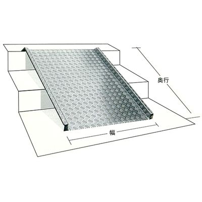 ミスギ 歩行者・台車・車椅子用 アルミスロープ 300mm段差まで RA300 1個 62-8554-16（直送品）
