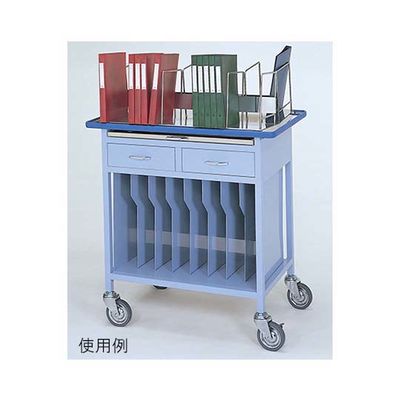 柏ステンレス工業 カルテフィルムワゴン　（５０冊用）　スライドテーブ カルテフィルムワゴンMK-F51 62-2715-61 ナビスカタログ（直送品）