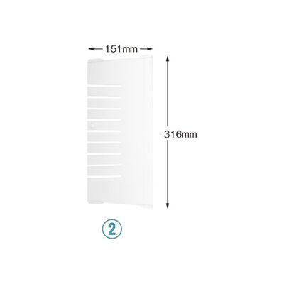 サカセ化学工業 仕切板 バスケット64ー17タイプ(深さ17cm)用 W316×H151mm 耐熱・制電タイプ BDD17-40 1枚（直送品）