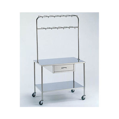 柏ステンレス工業 点滴処置台 引出1個付 2段 テンテキショチダイMD-T1 1個 62-2715-31（直送品）