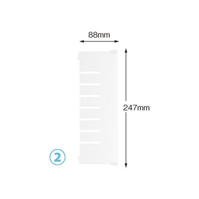 サカセ化学工業 仕切板 バスケット34ー10タイプ(深さ10cm)用 W247×H88mm 耐熱・制電タイプ BDD10-31 1枚（直送品）