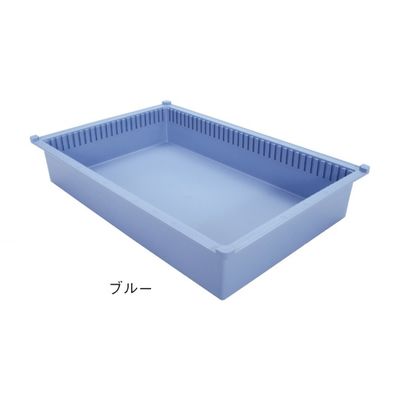 サカセ化学工業 トレー 64ー10タイプ(深さ10cm)耐熱・制電 ブルー PTDX64-10 1個 62-0851-44（直送品）