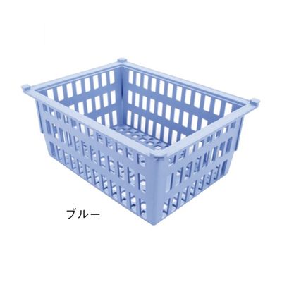 サカセ化学工業 バスケット 34ー17タイプ(深さ17cm)耐熱・制電 ブルー PBDX34-17 1個 62-0852-68（直送品）