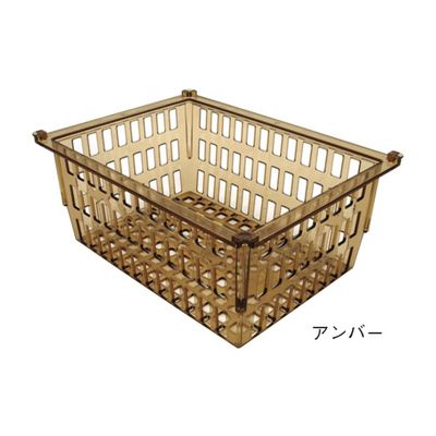 サカセ化学工業 バスケット 34ー17タイプ(深さ17cm)超耐熱 アンバー PBMX34-17 1個 62-0852-69（直送品）