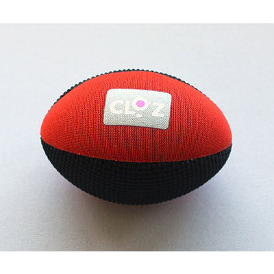 ヘルメット潜水 クロッツ やわらか健康ボール ラグビー型 ブラック×オレンジ 10個入 HC-036 1ケース(10個)（直送品）