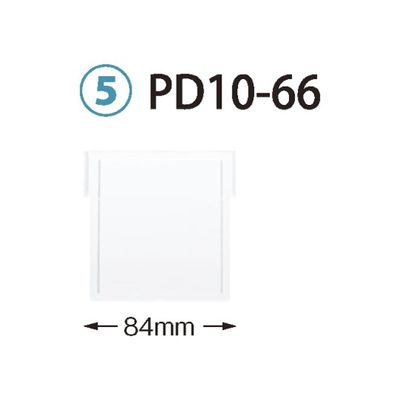 サカセ化学工業 仕切板 トレー64ー10タイプ(深さ10cm)用 W84×H92mm 耐熱・制電タイプ PDD10-66 1枚（直送品）