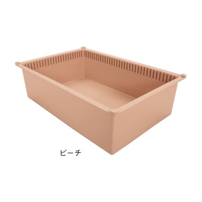 サカセ化学工業 トレー 64ー17タイプ(深さ17cm)耐熱・制電 ピーチ PTDX64-17 1個 62-0851-74（直送品）