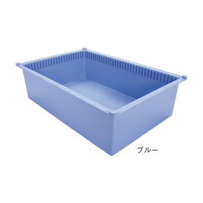 サカセ化学工業 トレー 64ー17タイプ(深さ17cm)耐熱・制電 ブルー PTDX64-17 1個 62-0851-75（直送品）
