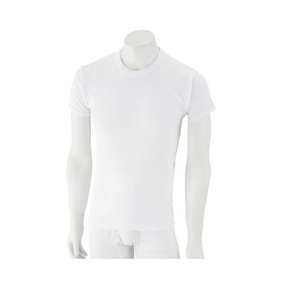 ケアファッション 紳士半袖丸首シャツ(2枚組) ホワイト LL 38020-03 1組(2枚) 61-7381-69（直送品）