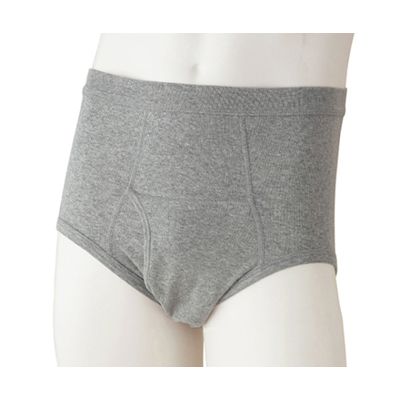 ケアファッション 紳士ブリーフ 杢グレー M 38294-01 1枚 61-7382-16（直送品）