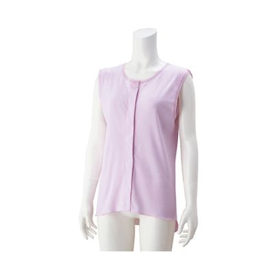 ケアファッション 婦人ラン型ワンタッチシャツ ラベンダー M 38284-01 1枚 61-7376-81（直送品）