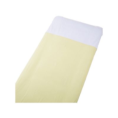 ケアファッション パイル切替防水シーツ(全面) クリーム×ホワイト 105×200cm 39180-01 1枚 61-7384-77（直送品）