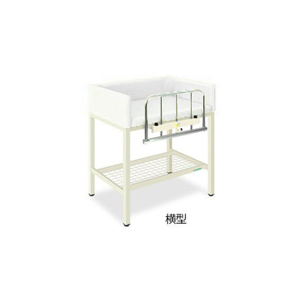 S型オムツ交換台(横型) 幅80(全幅90)×奥行60(全奥行65)×高さ80(全高98)cm 白 TB-722-02 1台（直送品）