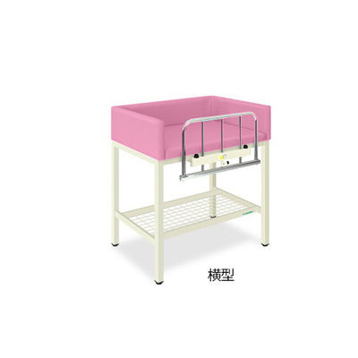 S型オムツ交換台(横型) 幅85(全幅95)×奥行65(全奥行70)×高さ80(全高98)cm ピンク TB-722-02 1台（直送品）