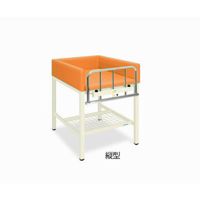 S型オムツ交換台(縦型) 幅65(全幅75)×奥行80(全奥行85)×高さ80(全高98)cm オレンジ TB-722-01 1台（直送品）