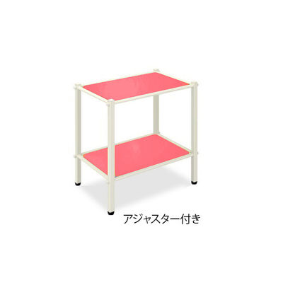 高田ベッド製作所 LSワゴン(アジャスター付き) 幅55×奥行36×高さ65cm ピンク TB-1010-02 1台 62-8624-40（直送品）