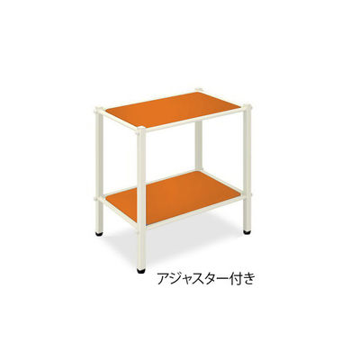 高田ベッド製作所 LSワゴン(アジャスター付き) 幅50×奥行36×高さ65cm オレンジ TB-1010-02 1台 62-8624-07（直送品）