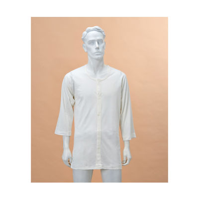 神戸生絲 紳士前開き7分袖(ボタン式) S No.1V 1枚 63-1284-74（直送品）