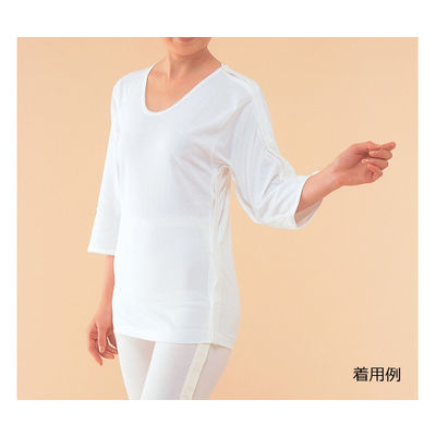 神戸生絲 紳士・婦人共用 脇開き7分袖(左開き) L MU12 1枚 63-1285-25（直送品）