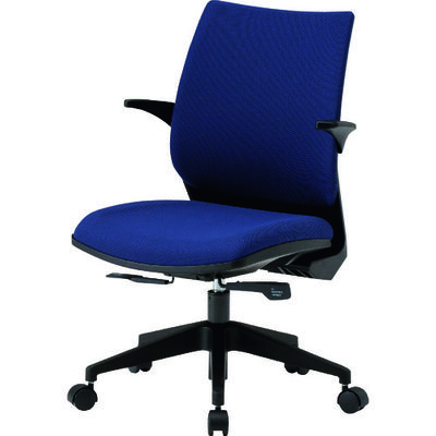 藤沢工業 TOKIO オフィスチェア FSTー88A 肘付き ネイビー FST-88A-NV 1脚 149-2146（直送品）