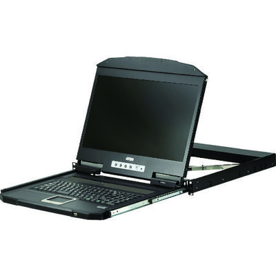 ATEN コンソールドロワー/VGA/18.5LCD/1366x768/ショートラック対応/ロングレール同梱 CL3100NXJJL 1台（直送品）