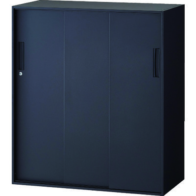 TRUSCO 壁面書庫"Calmatio” 3枚引戸型 下置き専用 W900×D450×H1030 TCLSS-BK-11 1台（直送品）