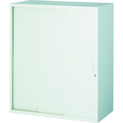 トラスコ中山 TRUSCO ユニット型壁面書庫 D400 スチール引違い3枚戸 H1050 W色 UFSSW-11 1台 161-2537（直送品）