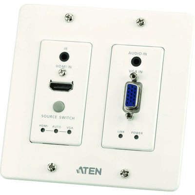ATEN ビデオ延長器/HDMI＆VGA/壁埋込式USウォールプレート/4K対応（HDMI） VE2812UST 158-7750（直送品）
