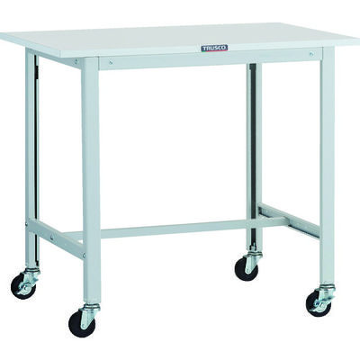TRUSCO 軽荷重作業台(100kg)AO型 900X600XH809 φ75キャスター付 ホワイト色 AO-0960C75 1台（直送品）