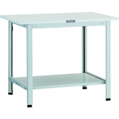 トラスコ中山 TRUSCO 軽荷重作業台(200kg)AO型 900X600XH740 下棚2枚付 ホワイト色 AO-0960LT2 1台（直送品）