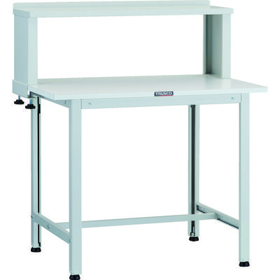 TRUSCO 軽荷重作業台(200kg)AO型 900X600XH1044(全高) 上棚付 ホワイト色 AO-0960YURB 1台（直送品）