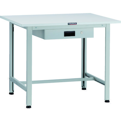 TRUSCO 軽荷重作業台(200kg)AO型 900X750XH740 薄型1段引出付 ホワイト色 AO-0975UDK1 1台（直送品）
