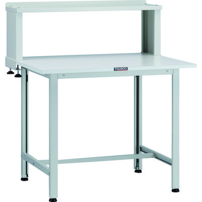 TRUSCO 軽荷重作業台(200kg)AO型 900X750XH1044(全高) 上棚付 ホワイト色 AO-0975YURB 1台（直送品）