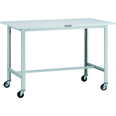 TRUSCO 軽荷重作業台(100kg)AO型 1200X600XH809 φ75キャスター付 ホワイト色 AO-1260C75 1台（直送品）