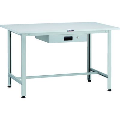 TRUSCO 軽荷重作業台(200kg)AO型 1200X750XH740 薄型1段引出付 ホワイト色 AO-1275UDK1 1台（直送品）
