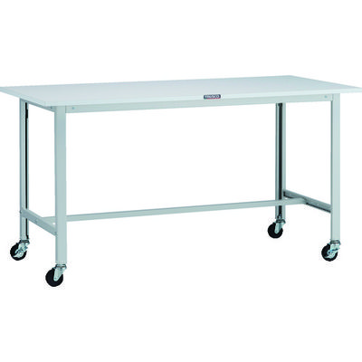 TRUSCO 軽荷重作業台(100kg)AO型 1500X600XH809 φ75キャスター付 ホワイト色 AO-1560C75 1台（直送品）