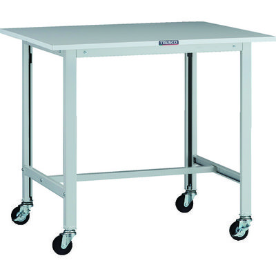 TRUSCO 軽荷重作業台(100kg)AO型 900X750XH808 φ75キャスター付 ホワイト色 AOR-0975C75 1台（直送品）