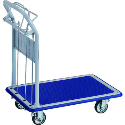 TRUSCO プレス製台車 ドンキーカート 固定 740X480 ハンド式 ピン式4輪ストッパー付 制動ブレーキ付 108NJKHB4S（直送品）