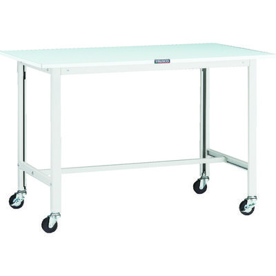 TRUSCO 軽荷重作業台(100kg)AO型 1200X750XH808 φ75キャスター付 ホワイト色 AOR-1275C75 1台（直送品）