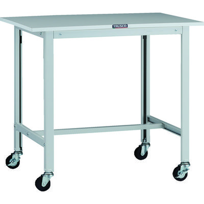 TRUSCO 軽荷重作業台(100kg)AO型 900X600XH808 φ75キャスター付 ホワイト色 AOR-0960C75 1台（直送品）