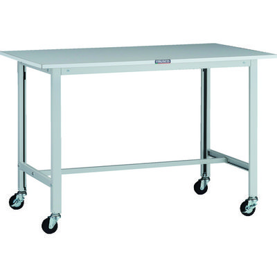 TRUSCO 軽荷重作業台(100kg)AO型 1200X600XH808 φ75キャスター付 ホワイト色 AOR-1260C75 1台（直送品）