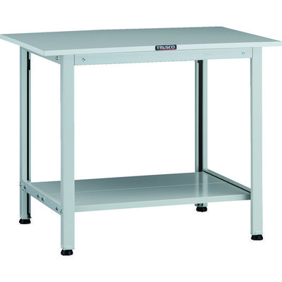トラスコ中山 TRUSCO 軽荷重作業台(200kg)AO型 900X600XH740 下棚2枚付 ホワイト色 AOR-0960LT2 1台（直送品）
