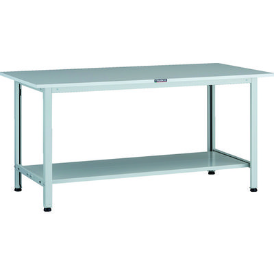 TRUSCO 軽荷重作業台(200kg)AO型 1500X600XH740 下棚2枚付 ホワイト色 AOR-1560LT2 1台（直送品）