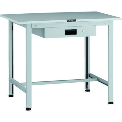TRUSCO 軽荷重作業台(200kg)AO型 900X600XH740 薄型1段引出付 ホワイト色 AOR-0960UDK1 1台（直送品）